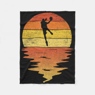 Bysketbyll Retro Sunset 70er Vintag Bysketbyll Fleecedecke