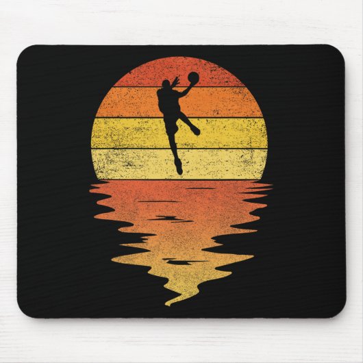 Bysketbyll Retro Sunset 70er Vintag Bysketbyll Mousepad (Vorne)