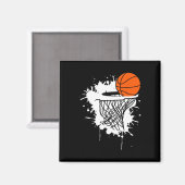 Bysketbyll S für Männer Slam Dunk Teens Kids Youth Magnet (Vorderseite/Rückseite)