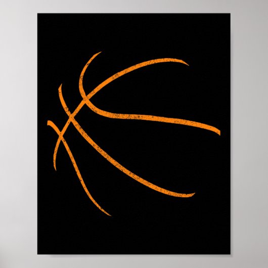 Bysketbyll Silhouette Bbyll Player Coach by Poster (Vorne)