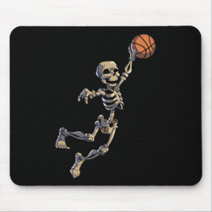 Bysketbyll Skeleton Halloween Men Boys Bysketbyll Mousepad