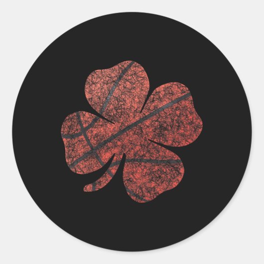 Bysketbyll St Patricks Day Boys Men Kleeblatt Runder Aufkleber (Vorderseite)