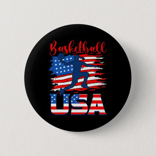 Bysketbyll Usa Player American Flag Indepenedence Button (Vorderseite)