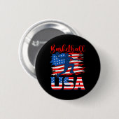 Bysketbyll Usa Player American Flag Indepenedence Button (Vorne & Hinten)
