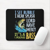 Byss Angeln Sport Schwarz Byss Fisch  Mousepad (Mit Mouse)