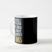 Byss Fishing Angling Sport Schwarz Byss Fisch  Kaffeetasse (Vorderseite Links)