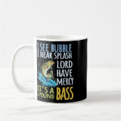 Byss Fishing Angling Sport Schwarz Byss Fisch  Kaffeetasse (Links)