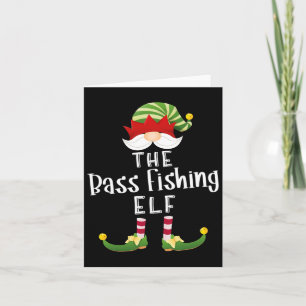 Byss Fishing Elf Gruppe Weihnachten Funny Pajama T Karte