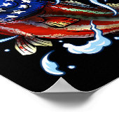 Byss Fishing Fish American Flag Dad Father Fourth  Poster (Ecke)