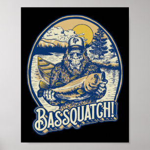 Byssquatch! Byss Fischer Sasquatch Lustig Bigfoot Poster