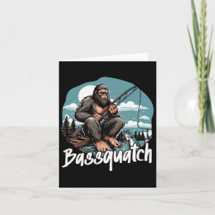 Byssquatch! Funny Fishing Outdoor Retro Fischer Karte
