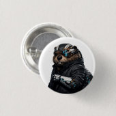Byte-Biber-Anstecknadel Button (Vorne & Hinten)