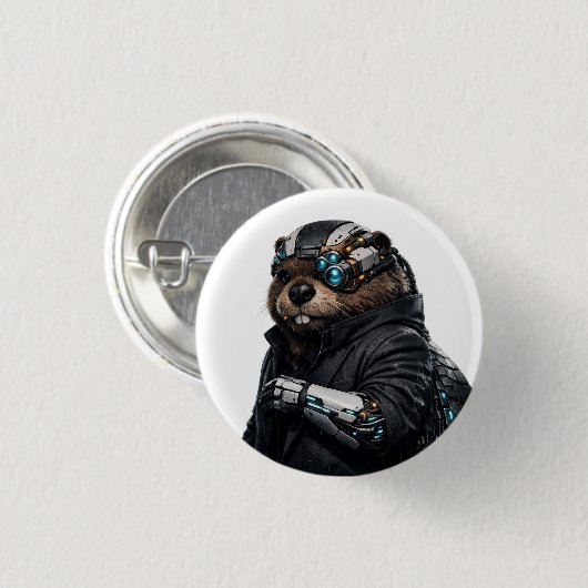 Byte-Biber-Anstecknadel Button (Vorne & Hinten)
