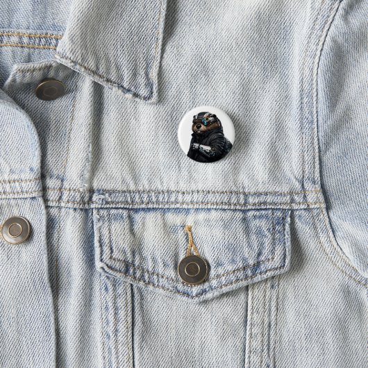 Byte-Biber-Anstecknadel Button (Beispiel)