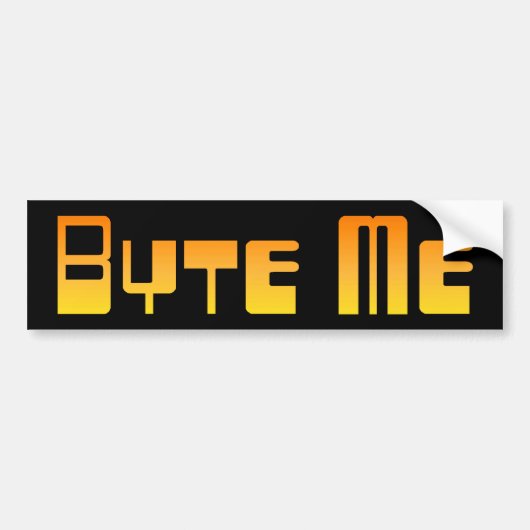 Byte Me Autoaufkleber (Vorne)