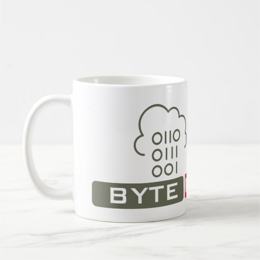 BYTE ME - PROGRAMMIERENDER NERD KAFFEETASSE (Links)