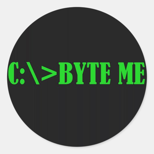 BYTEME.jpg Runder Aufkleber (Vorderseite)