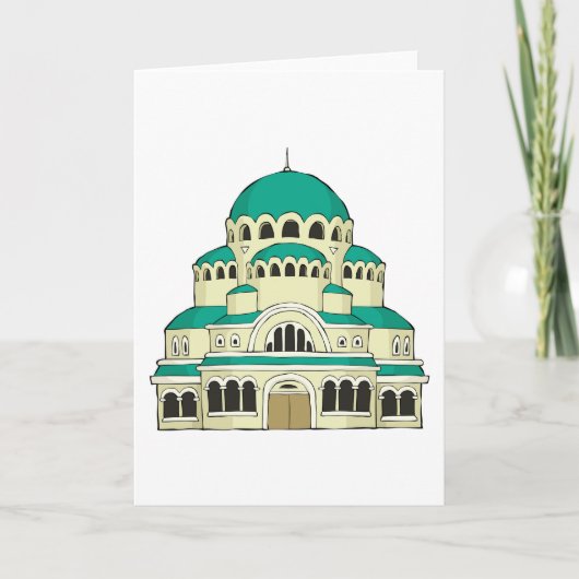 Byzantine Architecture Teal Dome Cathedral Karte (Vorderseite)