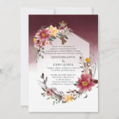 BYZANTINE Betrothal Crowning Wedding Floral Cross Einladung (Vorderseite)