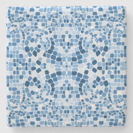 Byzantine Blue Mosaic Steinuntersetzer