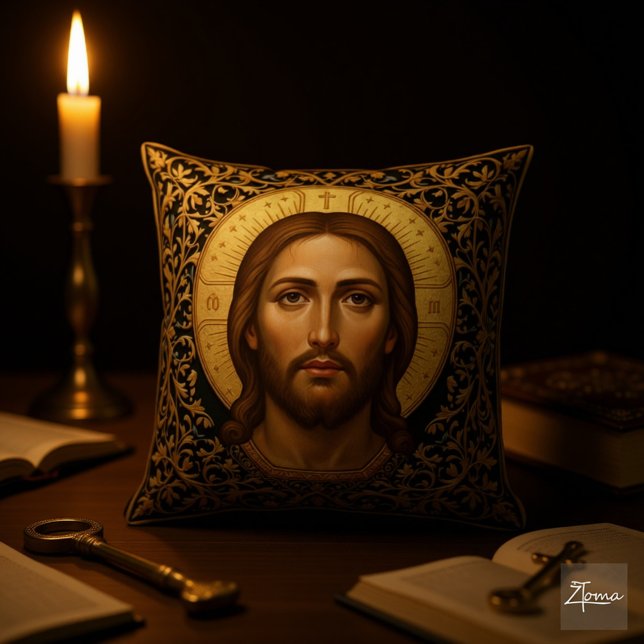 Byzantine Christ Icon - Jesus Kissen (Von Creator hochgeladen)