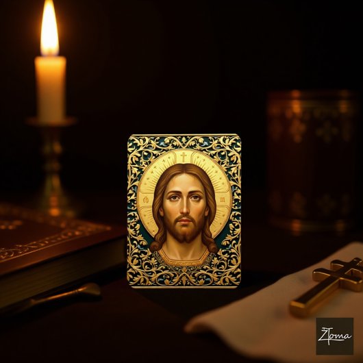 Byzantine Christ Icon - Jesus Magnet