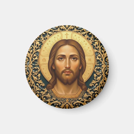 Byzantine Christ Icon - Jesus Magnet (Vorne)