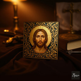 Byzantine Christ Icon - Jesus Poster