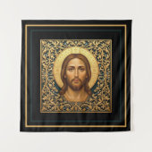 Byzantine Christ Icon - Jesus Wandteppich (Vorderseite)
