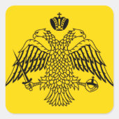 Byzantine Empire Flag Quadratischer Aufkleber (Vorderseite)