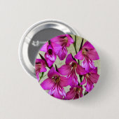 Byzantine Gladiolus Abzeichen Button (Vorne & Hinten)