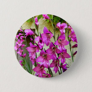 Byzantine Gladiolus Abzeichen Button