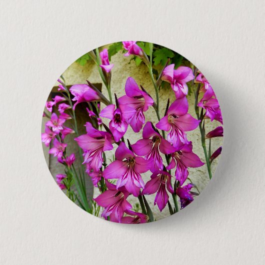Byzantine Gladiolus Abzeichen Button (Vorderseite)