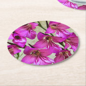 Byzantine Gladiolus Runder Pappuntersetzer (Angewinkelt)