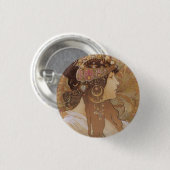 Byzantine Head: Brunette Button (Vorne & Hinten)