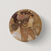 Byzantine Head: Brunette Button (Vorderseite)