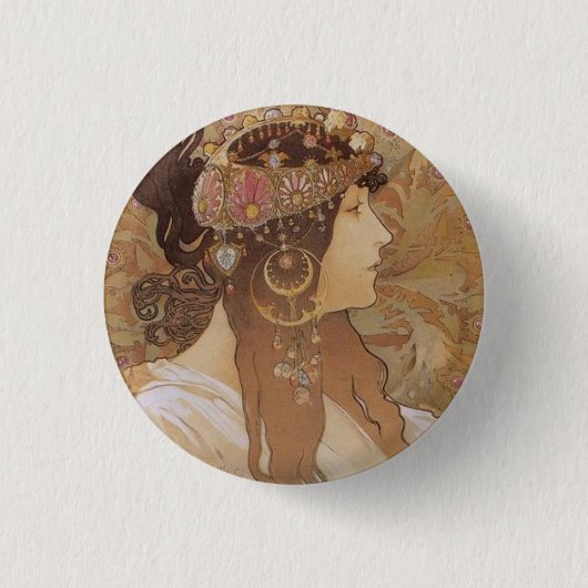 Byzantine Head: Brunette Button (Vorderseite)