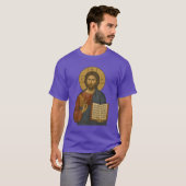 Byzantine Icon of Christ Pantocrator T-Shirt (Vorne ganz)