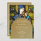 Byzantinisch-katholische Glass-Hochzeit Einladung (Vorne/Hinten)