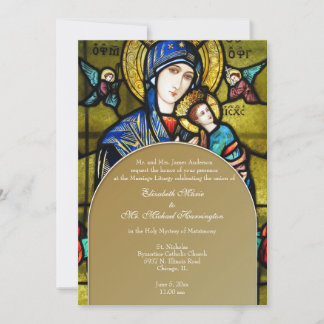 Byzantinisch-katholische Glass-Hochzeit Einladung