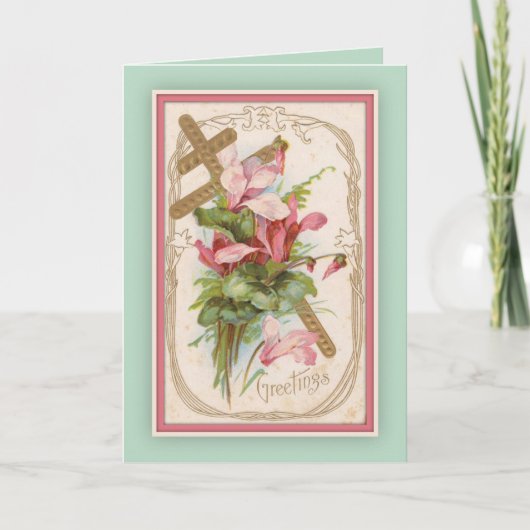 Byzantinisch-slawonisch-katholische Pascha Ostern Feiertagskarte (Vorderseite)