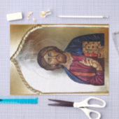 Byzantinische Art-Ikone von Christus Pantocrator Seidenpapier (Handwerk)