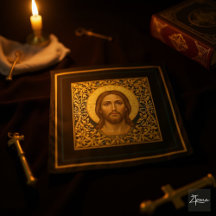 Byzantinische Christus-Ikone - Jesus