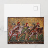 Byzantinische Darstellung der Magi Weihnachtspostk Postkarte (Vorne/Hinten)