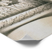 Byzantinische Hauptstädte aus Säulen im Schiff Poster (Ecke)