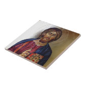 Byzantinische Ikone von Christus Pantocrator Fliese (Seite)