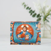 Byzantinische Jesus Postkarte (Stehend Vorderseite)