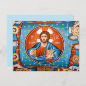 Byzantinische Jesus Postkarte (Vorne/Hinten)