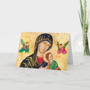Byzantinische Jungfrau Maria und Kindersymbol Feiertagskarte