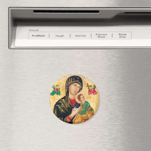 Byzantinische Jungfrau Maria und Kindersymbol Magnet (In Situ (Geschirrspüler))